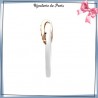 Pendentif coeur céramique blanc en plaqué or rose - La Bijouterie de Paris