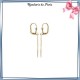Boucles d'oreilles dormeuses filigrane ovale plaqué or - La Bijouterie de Paris