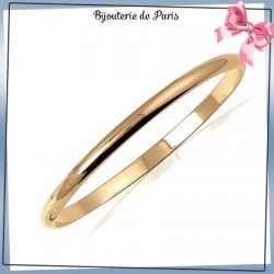 Bracelet jonc plaqué or 1/2 fil rond - 5 MM - 66 MM - La Bijouterie de Paris