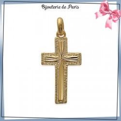 Croix plaqué or étoile - La Bijouterie de Paris