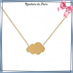 Collier nuage plaqué or