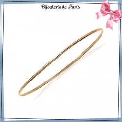 Bracelet jonc plaqué or 1/2 fil rond - 2 MM - 66 MM - La Bijouterie de Paris