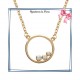 Collier cercle trilogie plaqué or - La Bijouterie de Paris