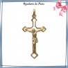 Crucifix plaqué or - La Bijouterie de Paris