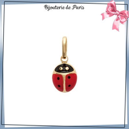 Pendentif coccinelle plaqué or - La Bijouterie de Paris