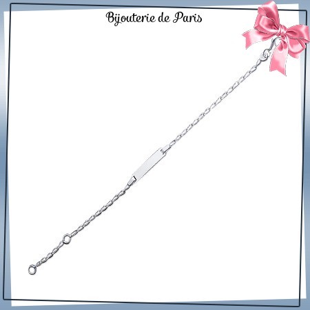 Bracelet identité bébé argent - 15 cm - La Bijouterie de Paris
