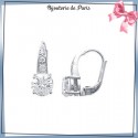 Boucles d'oreilles brisures zirconiums en argent