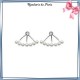 Boucles d'oreilles pendantes anneau argent et zirconiums - La Bijouterie de Paris