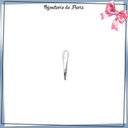 Pendentif os porte-bonheur bréchet argent et zirconiums - La Bijouterie de Paris