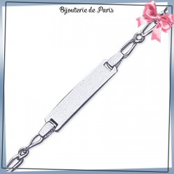 Bracelet identité bébé argent - 15 cm - La Bijouterie de Paris