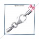 Collier fil transparent rond zirconium et argent - La Bijouterie de Paris