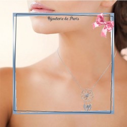 Collier attrape-rêves argent, 3 plumes