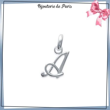 Pendentif initiale A argent - La Bijouterie de Paris