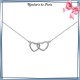 Collier 2 coeurs argent et zirconiums - La Bijouterie de Paris