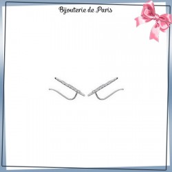Bijoux contours d'oreilles argent et zirconiums aile d'ange