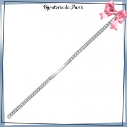 Bracelet identité gourmette argent - 18 cm - 4 mm
