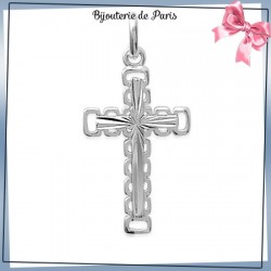 Croix argent étoile - La Bijouterie de Paris