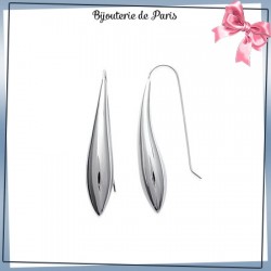 Boucles d'oreilles pendantes goutte argent - La Bijouterie de Paris