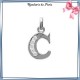 Pendentif initiale C argent et zirconiums - La Bijouterie de Paris