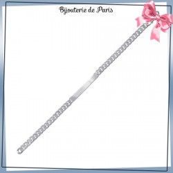 Bracelet identité gourmette argent - 18 cm - 5 mm