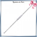 Bracelet identité enfant dauphin argent - 16 cm
