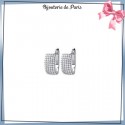 Créoles argent et zirconiums.