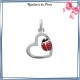 Pendentif coccinelle et coeur argent - La Bijouterie de Paris