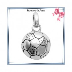 Pendentif ballon de foot argent - La Bijouterie de Paris