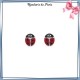 Boucles d'oreilles coccinelle argent - La Bijouterie de Paris
