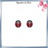 Boucles d'oreilles coccinelle argent - La Bijouterie de Paris