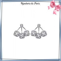 Bijoux lobes oreilles argent et zirconiums cyclone - La Bijouterie de Paris