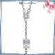 Collier cravate pierres noires et blanches argent - La Bijouterie de Paris