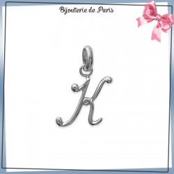 Pendentif initiale K argent