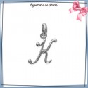 Pendentif initiale K argent