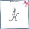 Pendentif initiale K argent - La Bijouterie de Paris