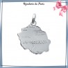 Pendentif carte Réunion argent - La Bijouterie de Paris