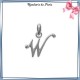 Pendentif initiale W argent - La Bijouterie de Paris