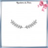 Bijoux contours d'oreilles argent et zirconiums laurier - La Bijouterie de Paris