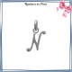 Pendentif initiale N argent - La Bijouterie de Paris