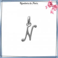 Pendentif initiale N argent - La Bijouterie de Paris