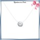 Collier fil transparent rond zirconium et argent - La Bijouterie de Paris