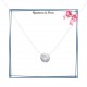Collier fil transparent rond zirconium et argent - La Bijouterie de Paris