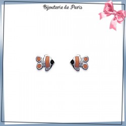 Boucles d'oreilles poisson argent