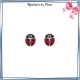 Boucles d'oreilles coccinelle argent - La Bijouterie de Paris