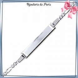 Bracelet identité bébé argent - 15 cm - La Bijouterie de Paris