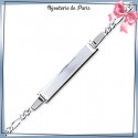 Bracelet identité bébé argent - 15 cm