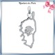 Pendentif carte Corse et Maure argent - La Bijouterie de Paris