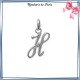 Pendentif initiale H argent - La Bijouterie de Paris