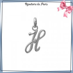 Pendentif initiale H argent