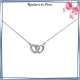 Collier 2 coeurs argent et zirconiums - La Bijouterie de Paris